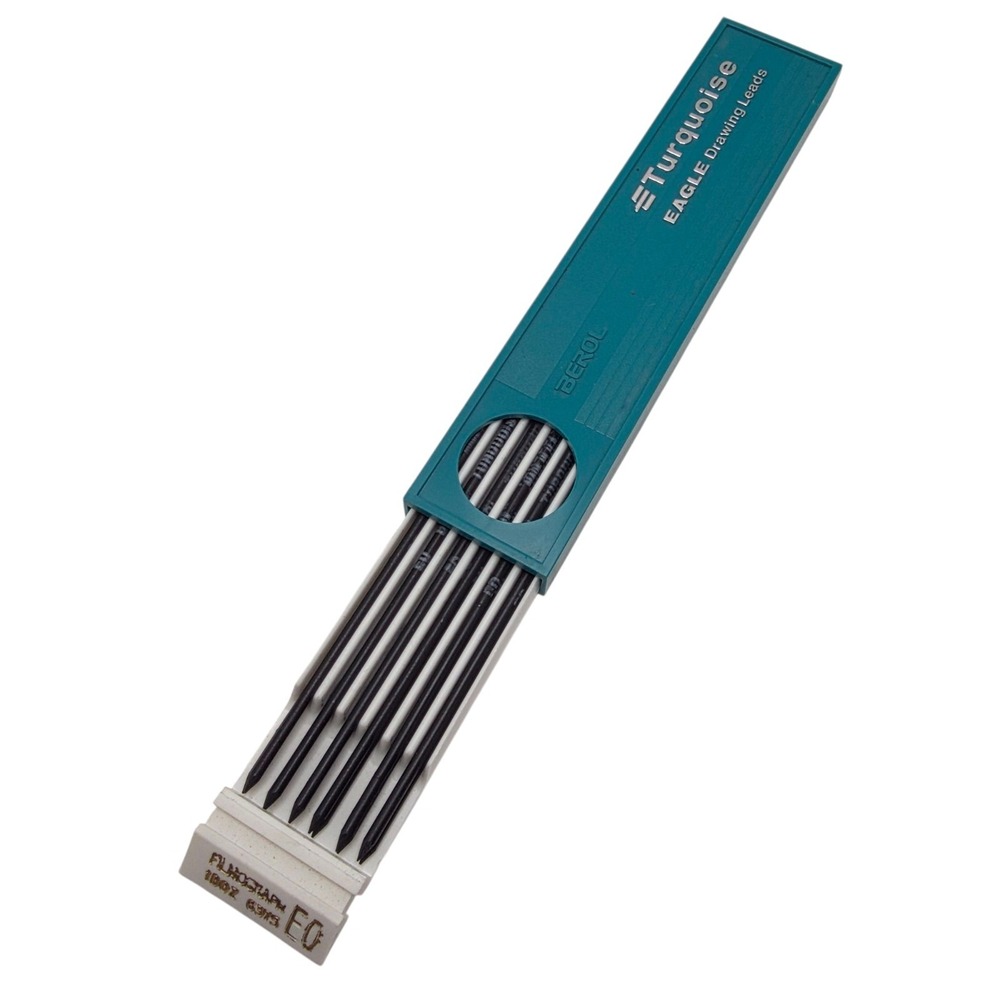 12 Berol Turquoise Eagle Drawing Leads 2.375mm 5" Filmograph Black E0 6375